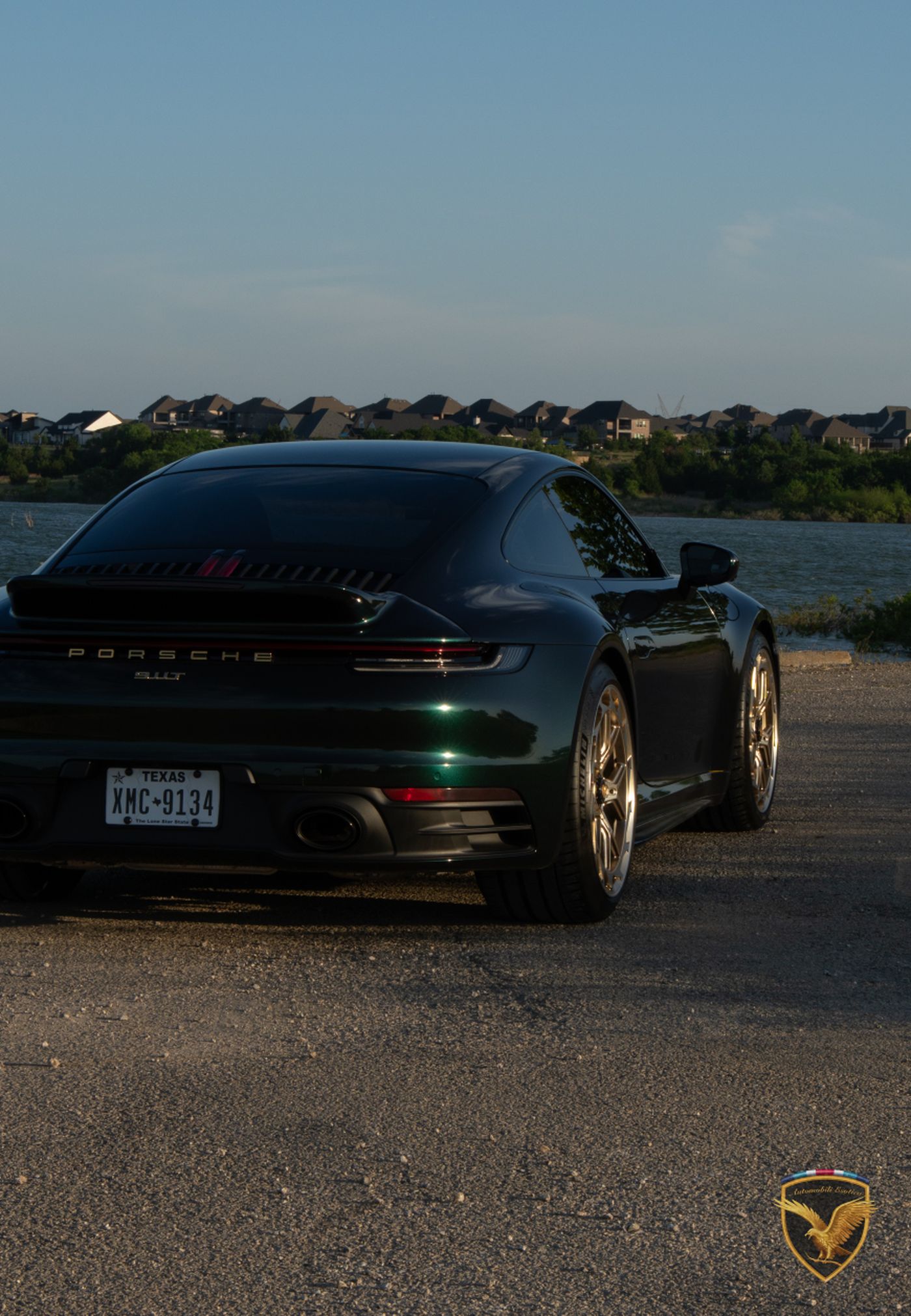 Rear view of the 911 at dusk